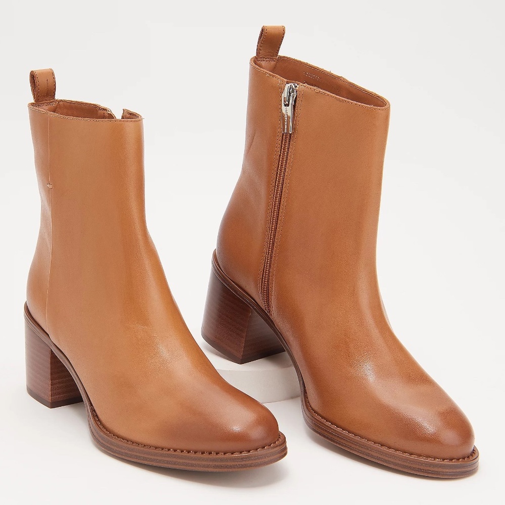 Vince Camuto Women’s Tan Leather Ankle Boots
